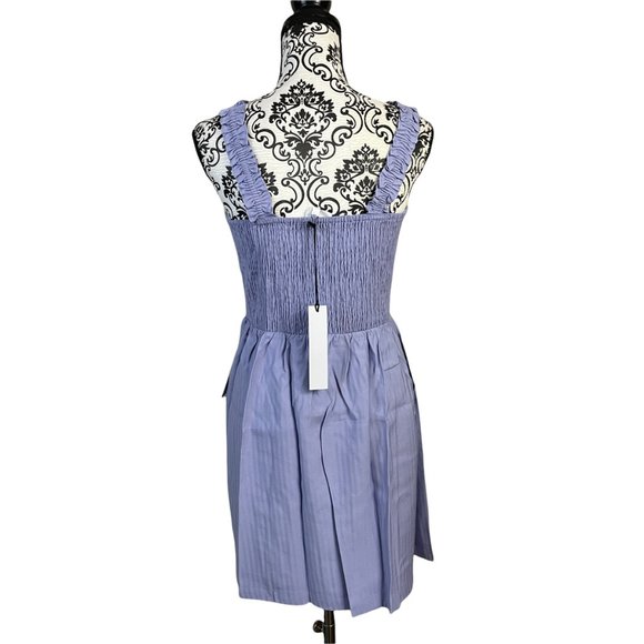 NSR Women's Purple Julia Sleeveless Smocked Ruffle Minidress Medium - Picture 5 of 7